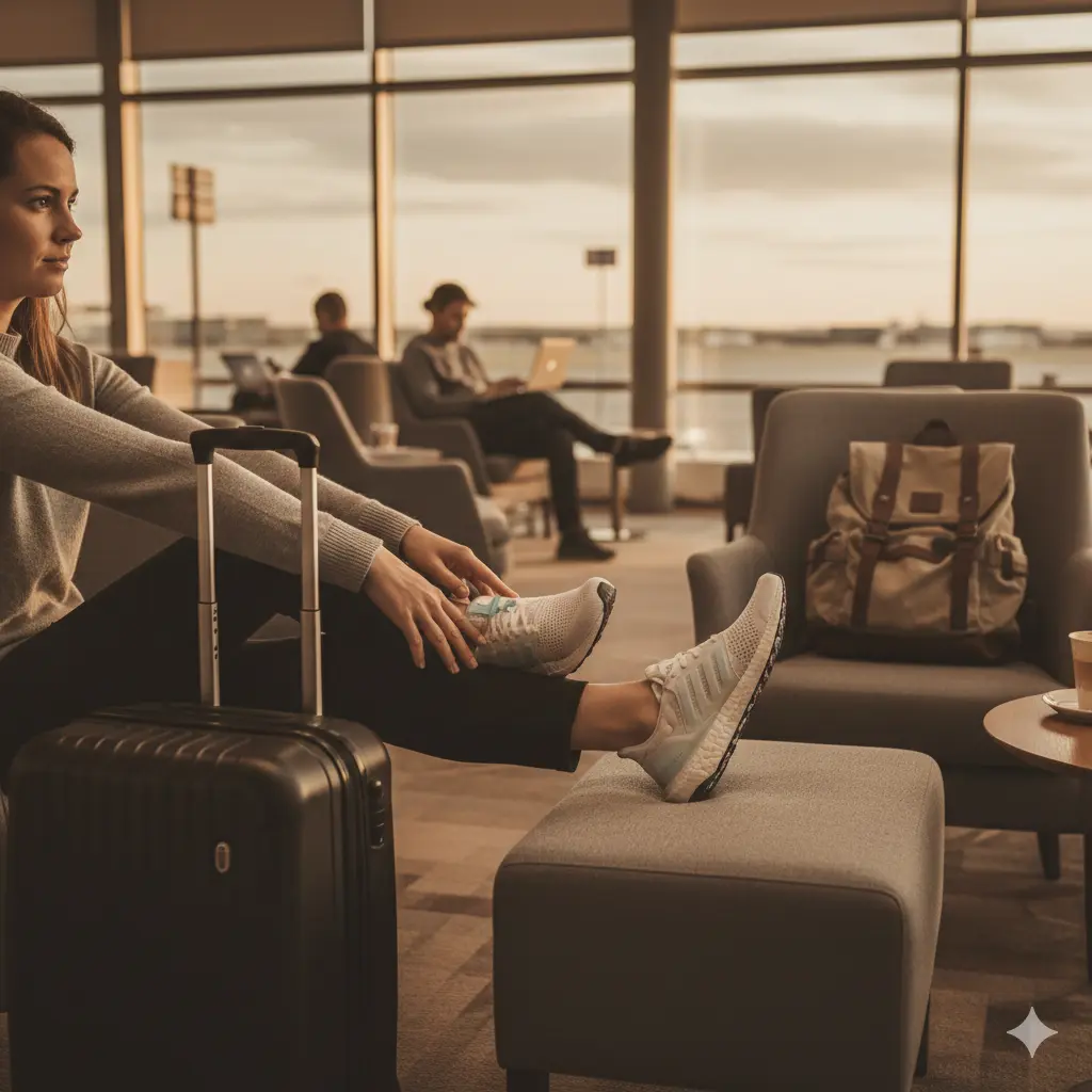 Adidas Ultra boost Light sneakers for comfortable long-haul airport travel