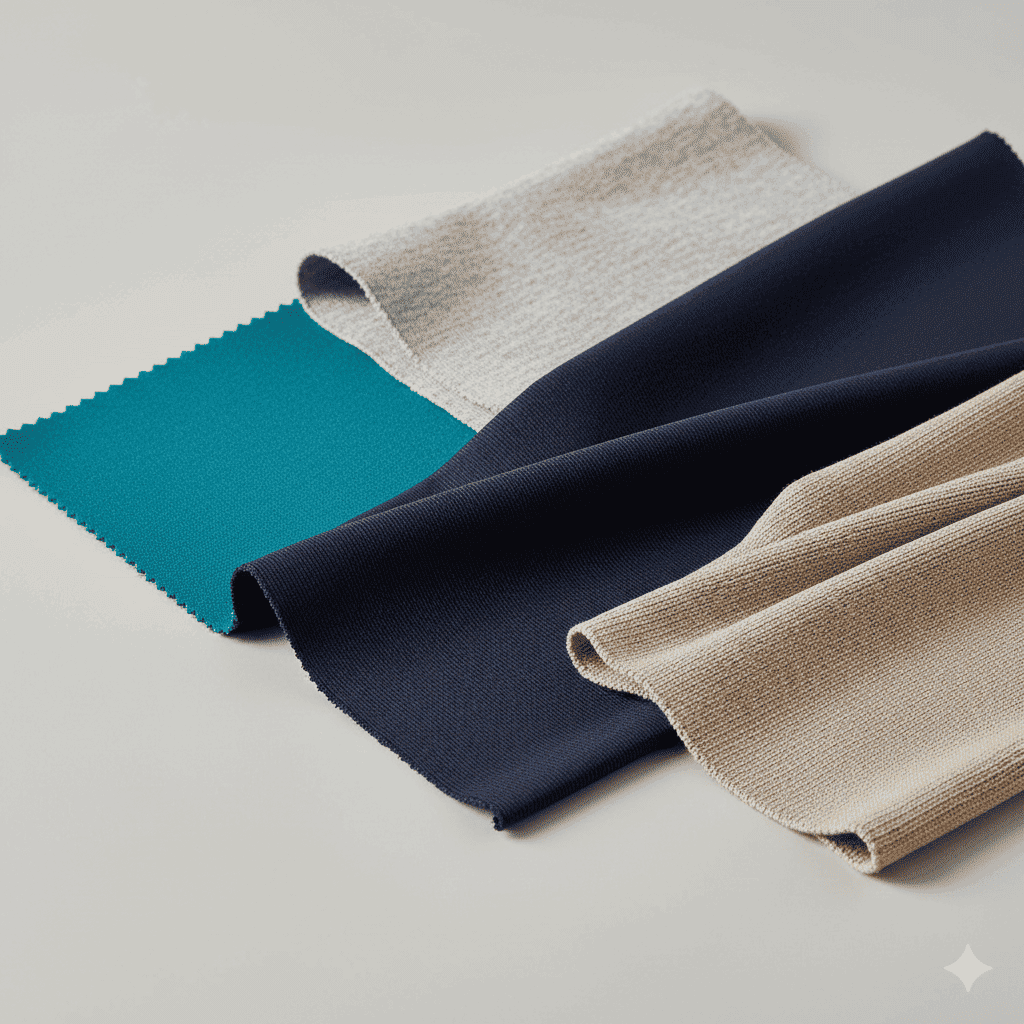 Close-up fabric texture of breathable comfortable travel pants for women