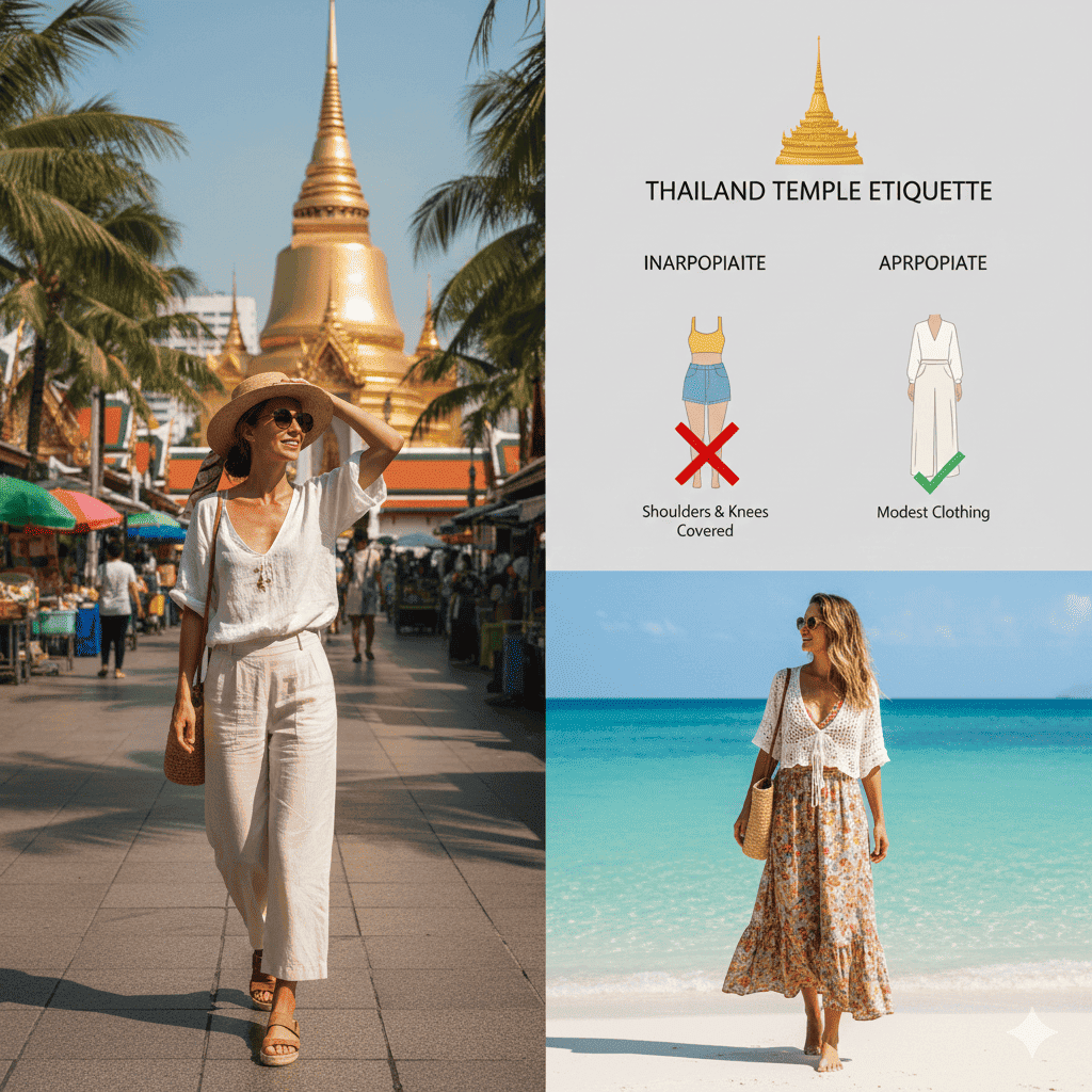 Island beach outfit idea for what to wear in Thailand for women
