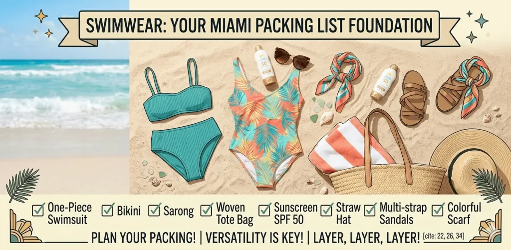 Ultimate Miami packing list checklist for beach vacation