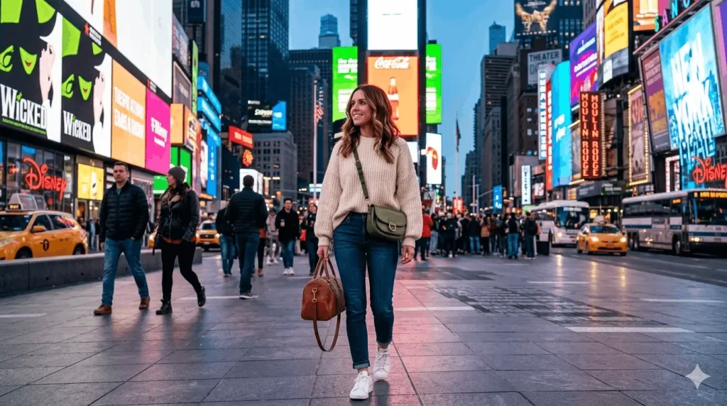 Comfortable walking outfit for exploring New York City