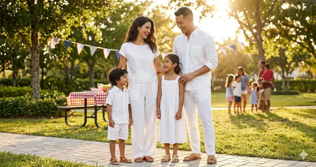 All-white on July 4th is a power move