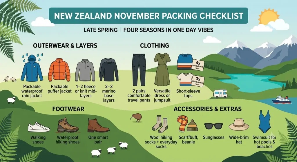 New Zealand  Packing Checklist.