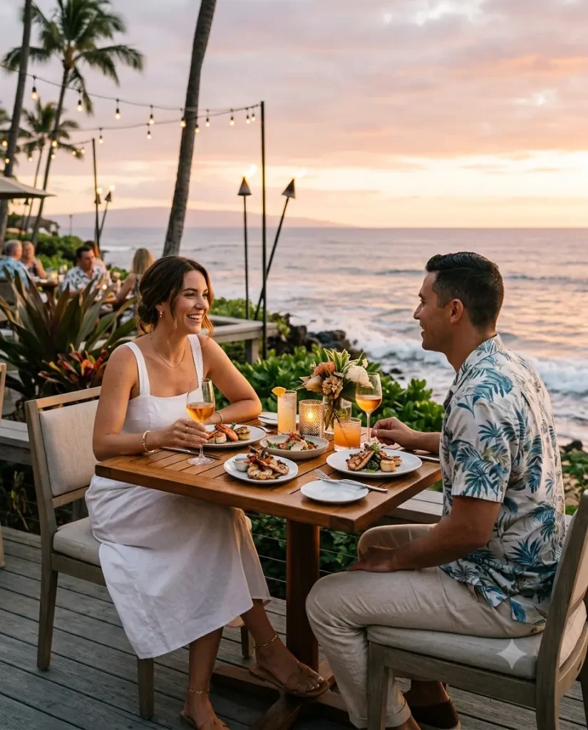 Resort dinner outfit idea for Hawaii vacation