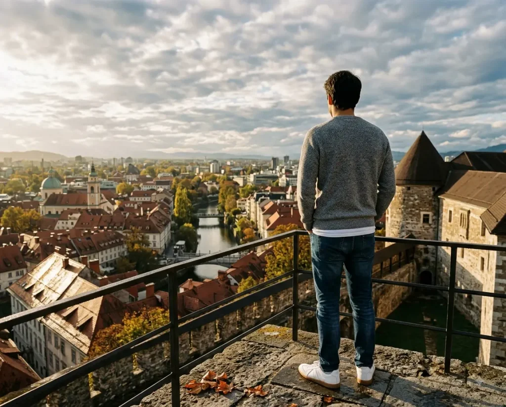 Layered outfit for Ljubljana Castle